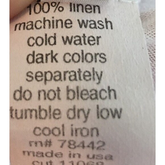 Russ Berens Size Extra Small Top White Long Sleeve Lagenlook Linen Lace Trim XS - Picture 6 of 8